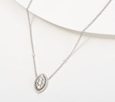 Affinity Sterling Silver Diamonds 0.50 cttw Necklace, 18"